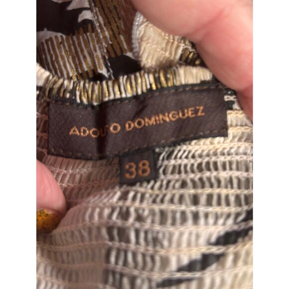 Adolfo Dominguez Abstract Print Sleeveless Dress Black Size 38 US 6 Fit & Flare - Picture 10 of 13